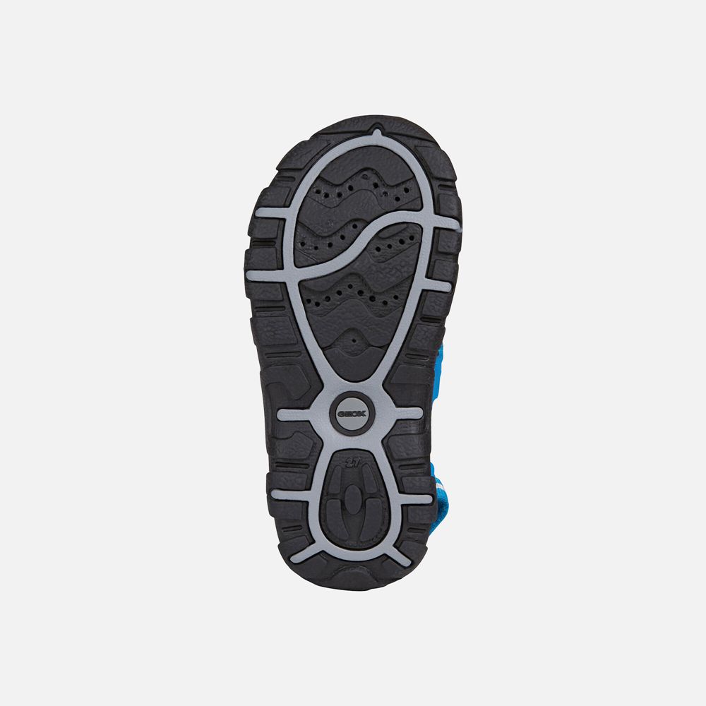 Geox Erkek Çocuk Sandalet Siyah/Mavi - Strada - UDV-749683